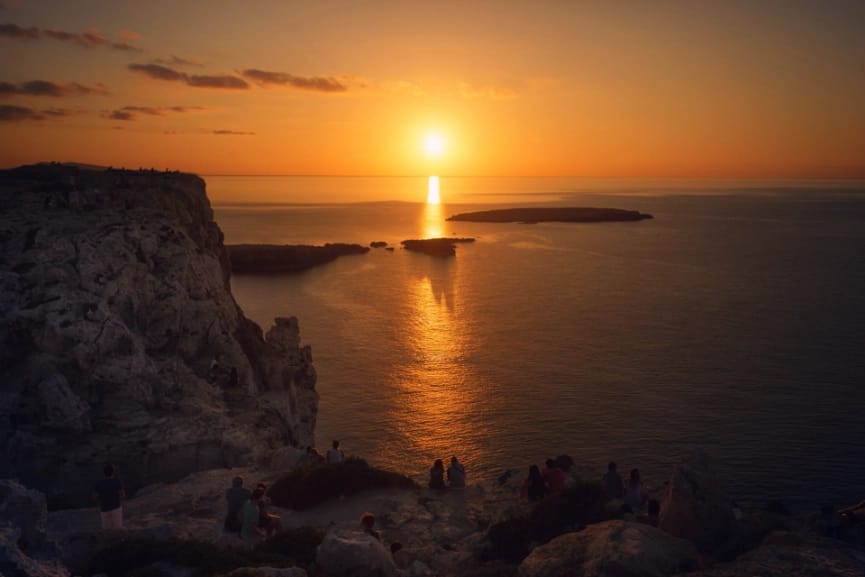 Golden sunset over the Mediterranean Sea