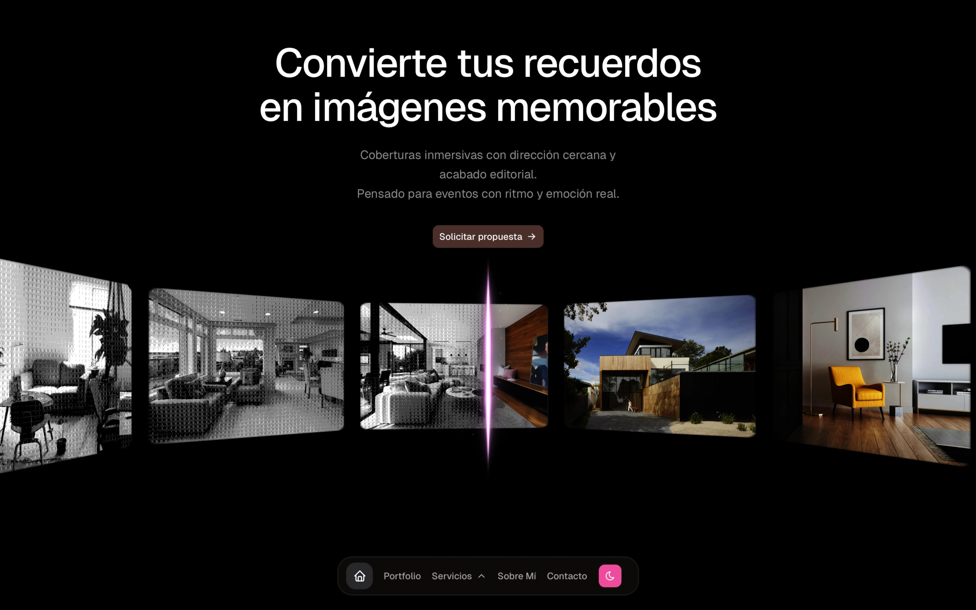 Fotógrafo en Salamanca website cover with visual gallery and photography services
